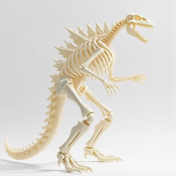 Skeletal kaiju from the side view, and make it custom so that it won't get copyrighted