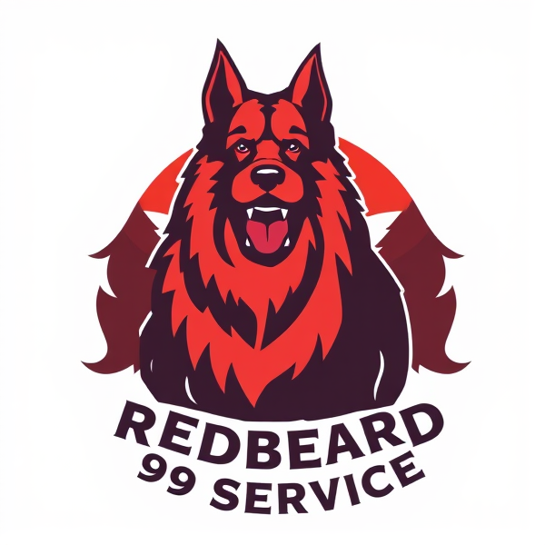 Logo for a business named Redbeard K9 Services