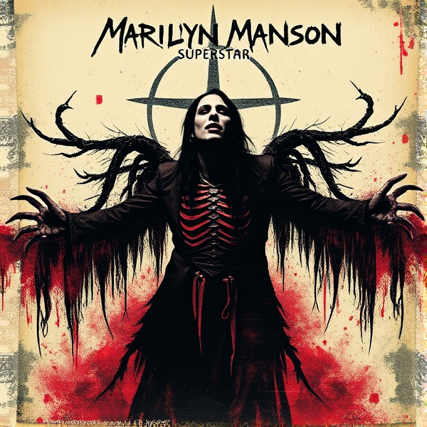 Marilyn Manson Antichrist Superstar style album cover art