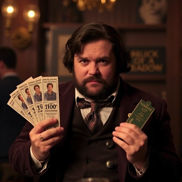 Matt Berry as Laszlo Cravensworth from What We Do In The Shadows with coupons in his hand