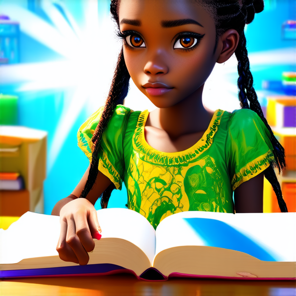 deux jeunes filles noires de huit ans portant des tresses africaines qui étudient leur leçons