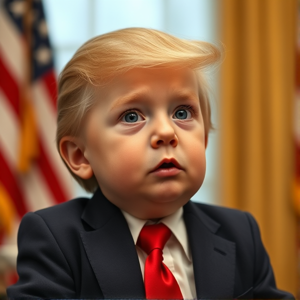 baby donald trump as president