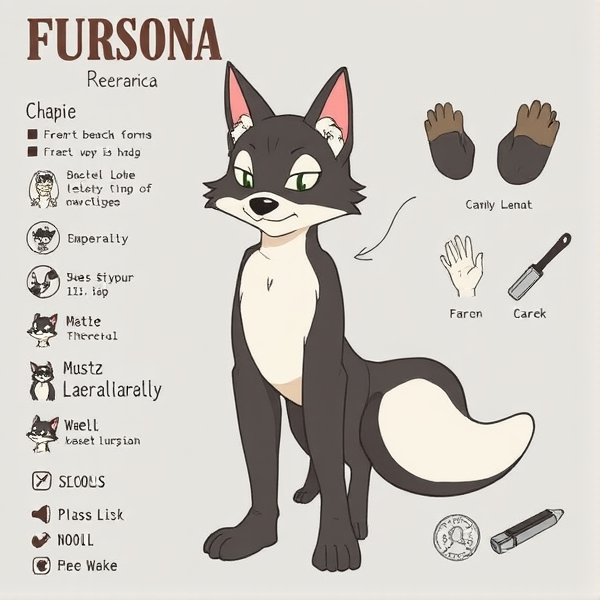 Fursona reference sheet