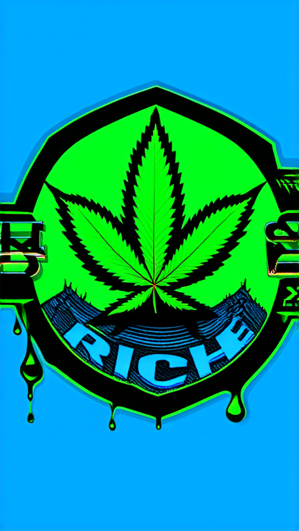 Pantalon noir jeans slim destroyed avec marquer dessus en dégoulinant Ndoss Riche avec une feuille de cannabis