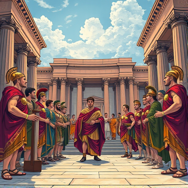 Romans entering a ceremony