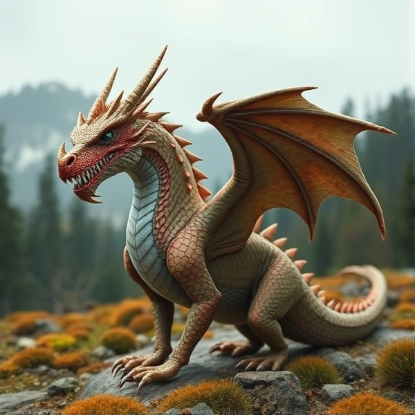 Make a dragon that fits the species German FurySpike