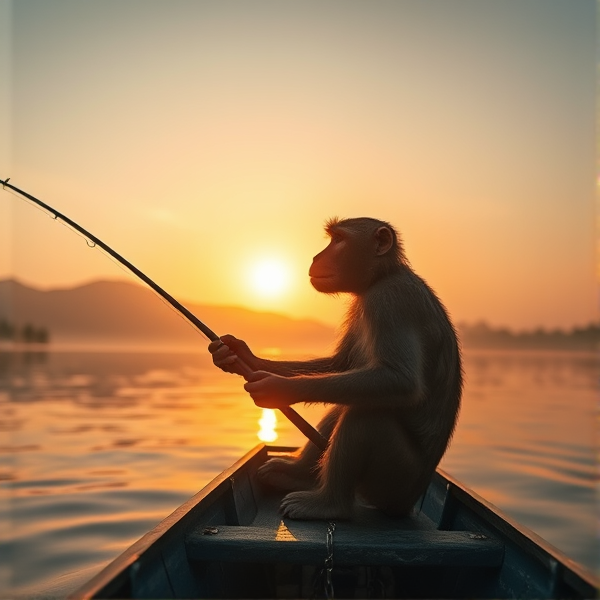 Monkey fishing
