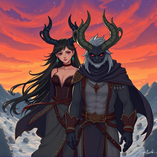 Isla and Grim from the book series Lightlark