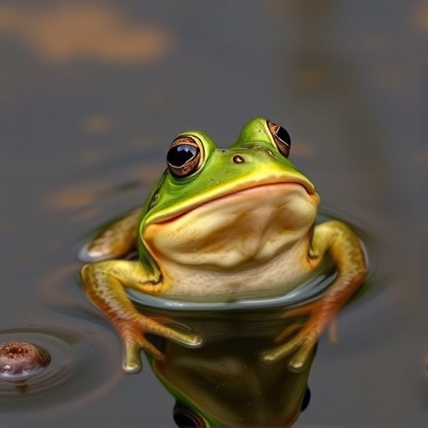 Frog doing a burp