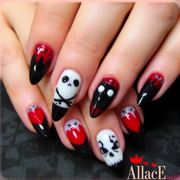 Vampire themed nail set