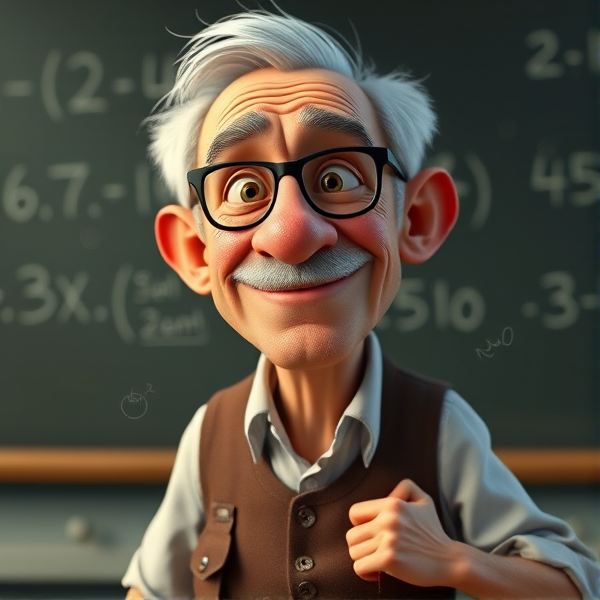 Mr pierre andrieux professeur de math depuis 70 ans épuisé , coule de transpiration