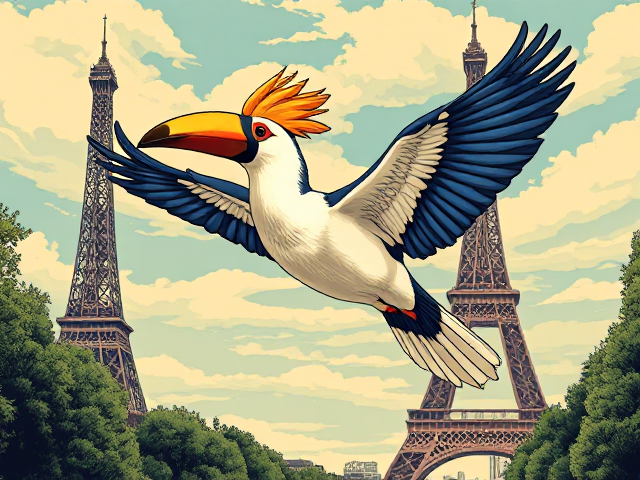 Paille en queue volant dans paris