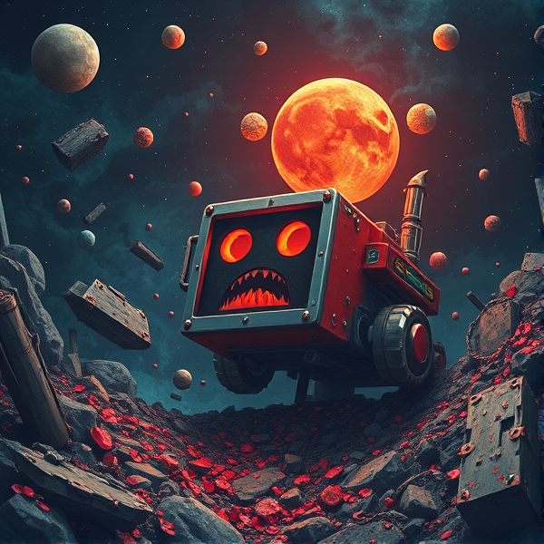 Scary machine lost in space