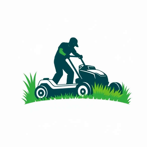 “Tidy turf” lawn mowing logo