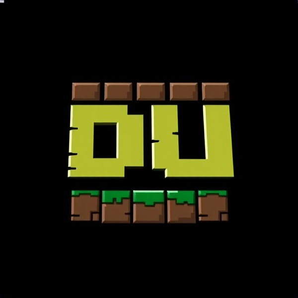 Logo for a Minecraft server called the dou's smp block letter