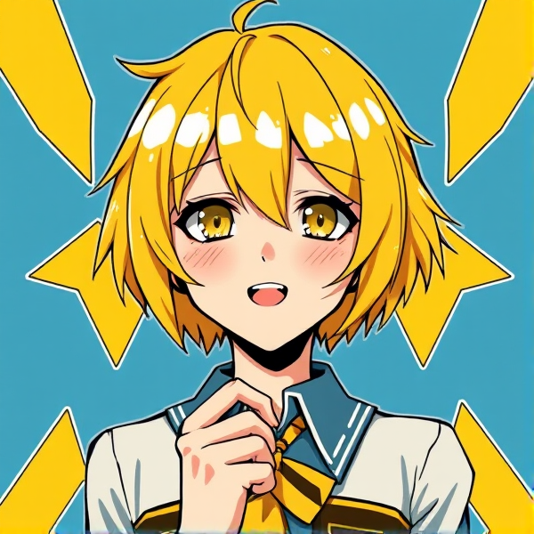Kagamine len from vocaloid the boy yellow haired vocaloid who likes banana