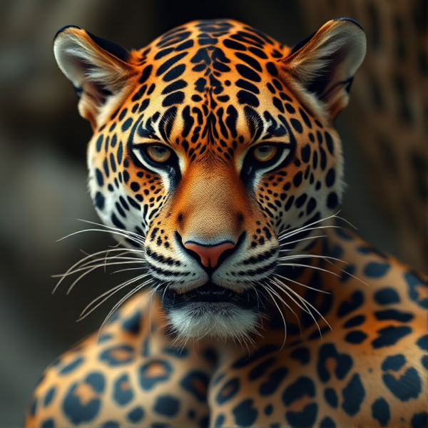 A half man half jaguar and he’s about 6’4 he’s built