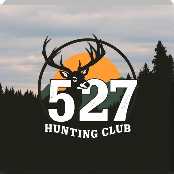 Make me a hunting logo for my hunting club! The hunting name is 527 hunting club ! We hunt deer using dogs ! The reason why the club name is called 527 is because that the highway that we hunt on. We use shotguns to hunt deer