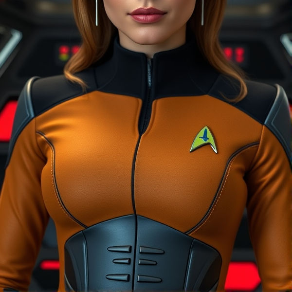 Star Trek dr crusher android control panel stomach female