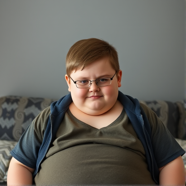 Adolescent en surpoid garçon