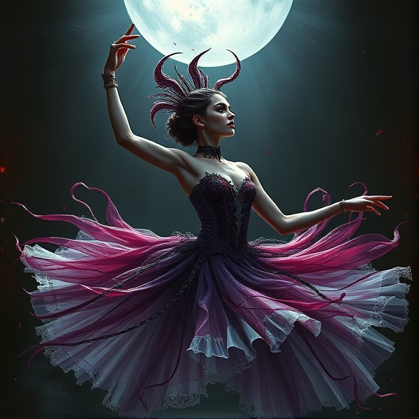 Gothic ballet dancer dark and creepy