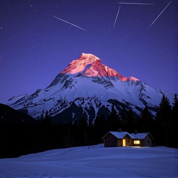 Le mont blanc avec les deux chambres