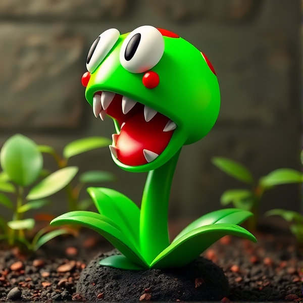 Make a piranha plant from mario