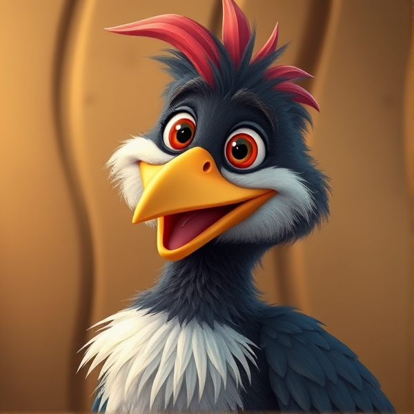 Cartoon Shag bird smiling