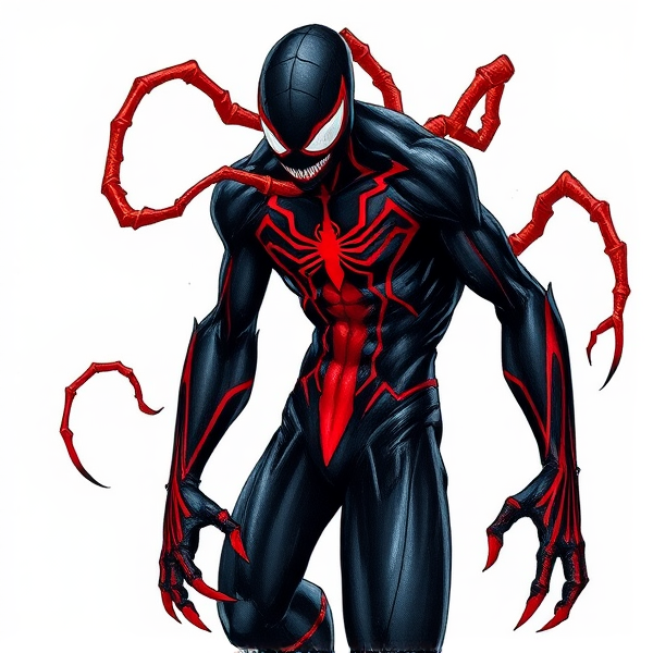 Symbiote noir et rouge