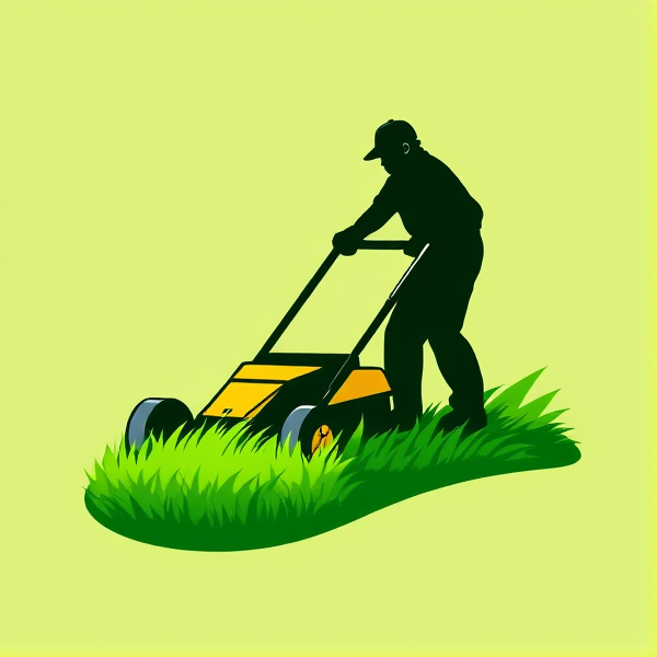 “Tidy turf” lawn mowing logo