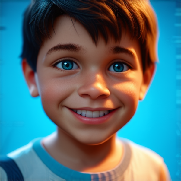 Un petit garçon content