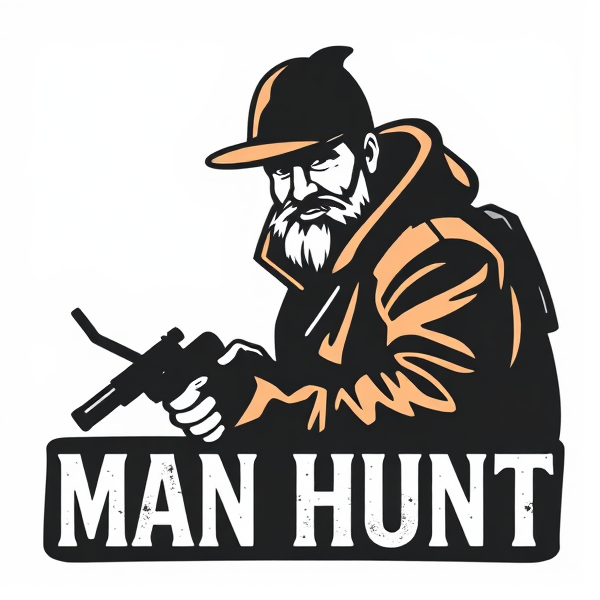 A Logo that is for a man hunt