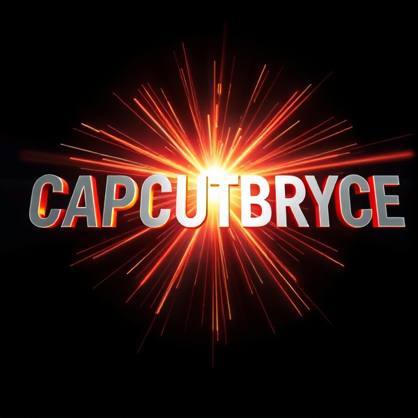 Create a visually arresting 3D logo for "CAPCUTBRYCE" that exudes ultra-modern, sleek design elements with bold sans-serif typography which dynamically bursts forth from a pitch-black background. Infuse the artwork with electrifying light beams inspired by the Capcut app icon's luminosity, casting profound shadows and creating striking highlights across the logo's contours. Incorporate a fusion of cutting-edge curves, crisp edges, and fluid lines to convey both rapidity and elegance. The logo should be enveloped in a metallic skin exhibiting a lustrous, mirror-like finish to dramatically bounce off light, imbuing it with an essence of vigorous motion. Draw upon Pixar's hallmark of incisive imagery and pronounced geometric shapes, injecting the tableau with a lively color spectrum and polished surfaces for additional depth. Utilize rendering techniques paralleling Unreal Engine's hyper-realism and Octane Renderer's ray tracing capabilities to achieve mesmerizing reflections, alongside V-Ray's sophisticated lighting effects to accentuate the mood. Strive for an overwhelmingly surreal visual spectacle that flirts with sci-fi elements, deliberately exaggerating every aspect for maximal impact. This creation ought to be perceived as audaciously lavish, overtly eschewing any inclination towards subtlety or minimalism.