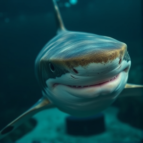 Shark with eyes in front like a human