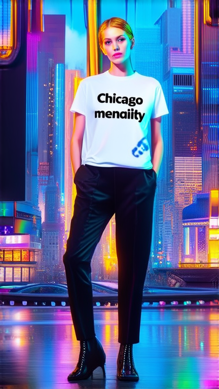 Un t-shirt blanc avec marquer dessus Chicago mentality