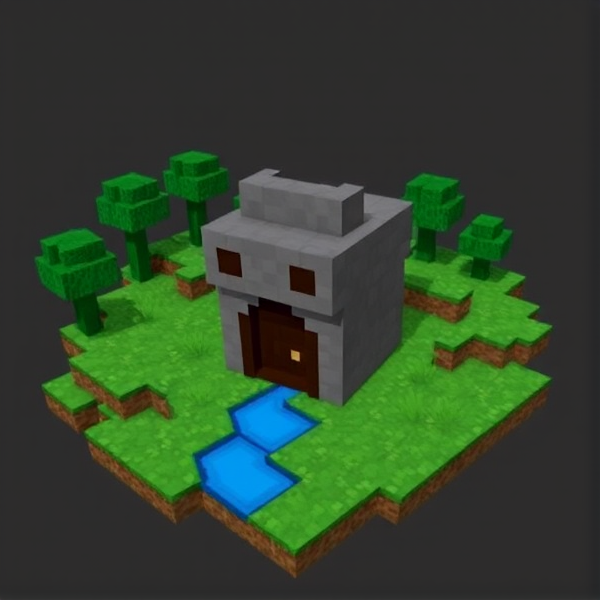 Logo for a Minecraft server called the dou's smp