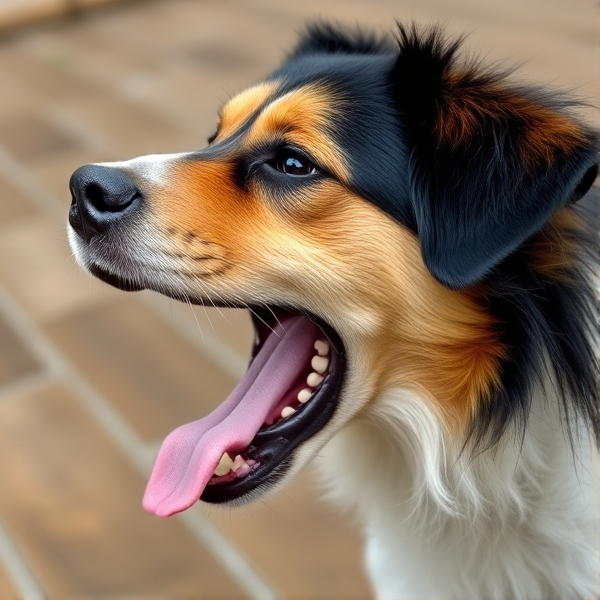 Picture of dog barking