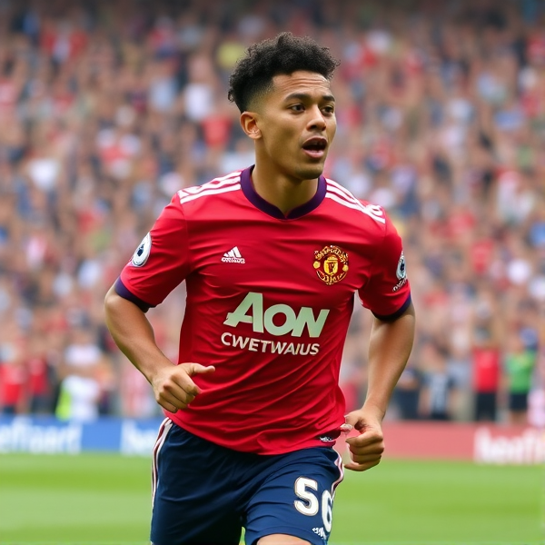 Make Dominic Calvert lewin wear a man united ahirt