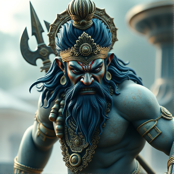 Lord Hanuman  in angry pose