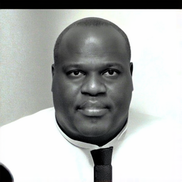 Un journaliste noir avec le micro