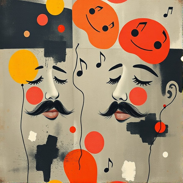 Abstract Musical moustaches
