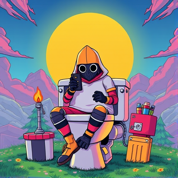 Skibidi toilet plays Fortnite