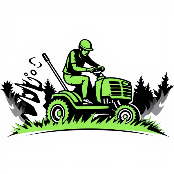 Blade busters lawn mowing business logo