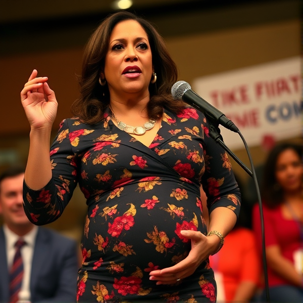 Bbw Kamala Harris vore belly