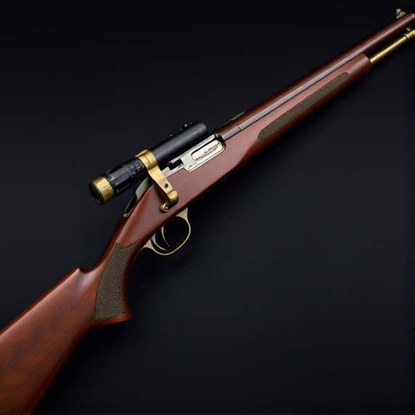 ### Appearance of The Marksman's Precision
- **Design**: An early 1900s sniper rifle with a classic, vintage look.
- **Body**: Made from polished walnut wood with brass or steel fittings, reflecting the craftsmanship of the era.
- **Scope**: Features a long, narrow scope with a distinct, adjustable brass sight typical of early telescopic sights.
- **Barrel**: The barrel is long and slightly tapered, with detailed engravings or markings reminiscent of the period’s firearms.
- **Details**: Includes ornate checkering on the wooden stock, and the metal parts might have decorative inlays or etchings to reflect the historical style.
This appearance captures the elegance and craftsmanship of early 20th-century rifles, fitting the thematic design of the weapon.