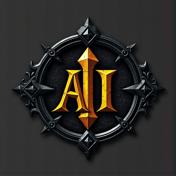 A world of warcraft guild logo with the letters AI captioned on it