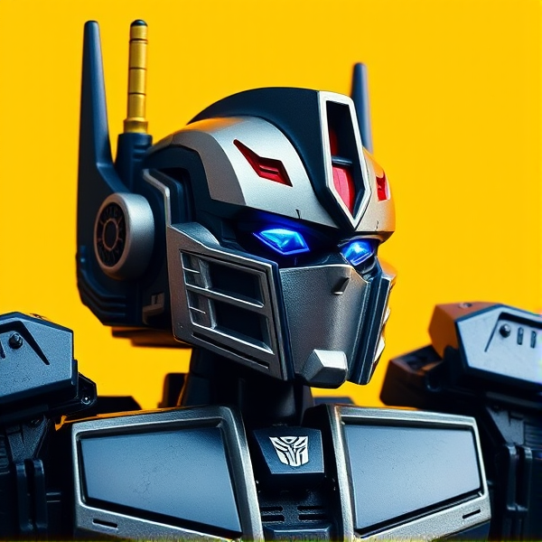 Mirage transformer with letter and solid background