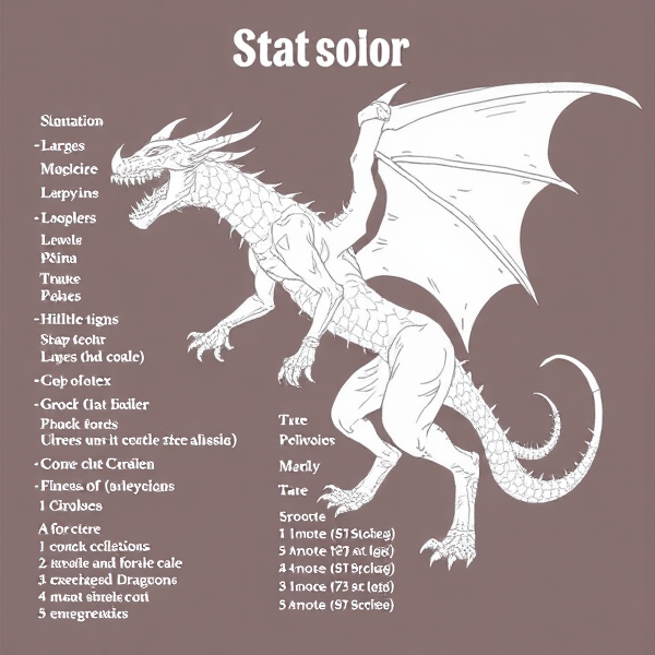 Detailed statblock for a fantasy creature in Dungeons & Dragons