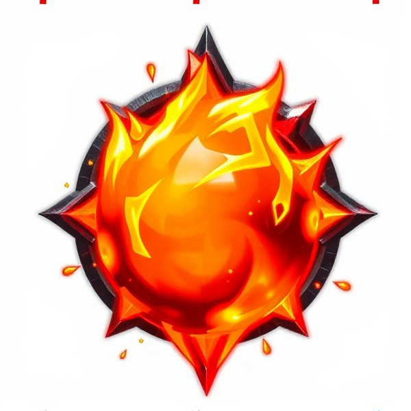 Fireball spell icon similar to those used in world of Warcraft