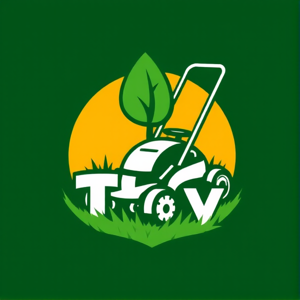 “Tidy turf” lawn mowing logo